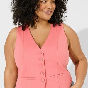 Studio Luxe Ponte Vest  Tea Rose